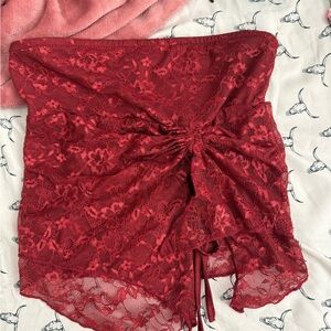 Elegant Red Lace Women's tube top!